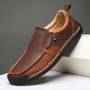 Scarpe casual da uomo in crosta di pelle fatte a mano, comode e traspiranti, mocassini da uomo, scarpe basse da lavoro, scarpe da guida