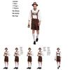 Stylish Men Oktoberfest Clothing Cosplay Costume Featuring Solid Shirt And Suspenders