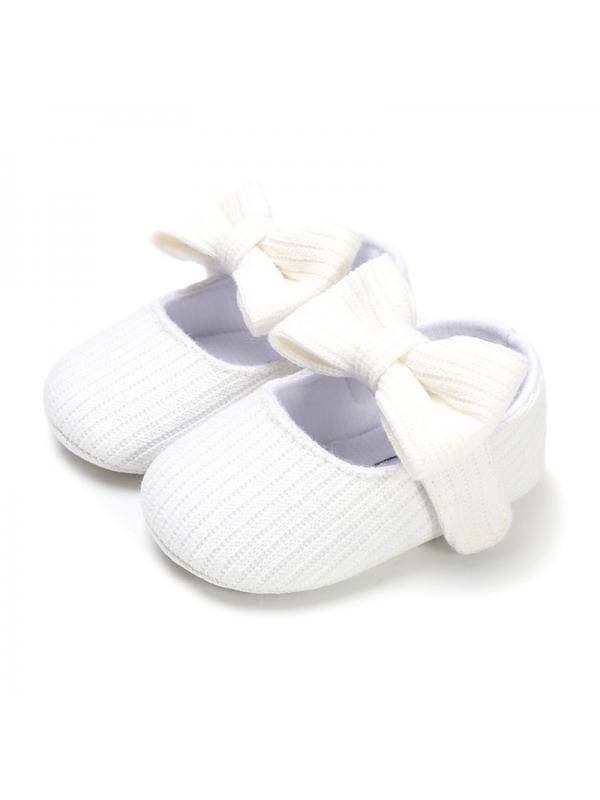 

Осенние противоскользящие кроссовки с бантом для маленьких девочек, прогулочная обувь L белый