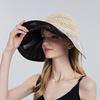Summer Hollow Out Sun Hats For Women Fashion Empty Ponytail Hat Outdoor UV Protection Bucket Hat Female Wide Brim Beach Caps