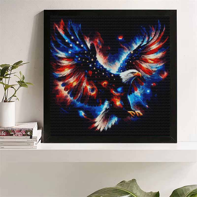 Eagle DIY Diamond Painting Kit with Colorful Rhinestones Sparkling Craft Canvas for Adults Home Decor and Relaxing Hobby