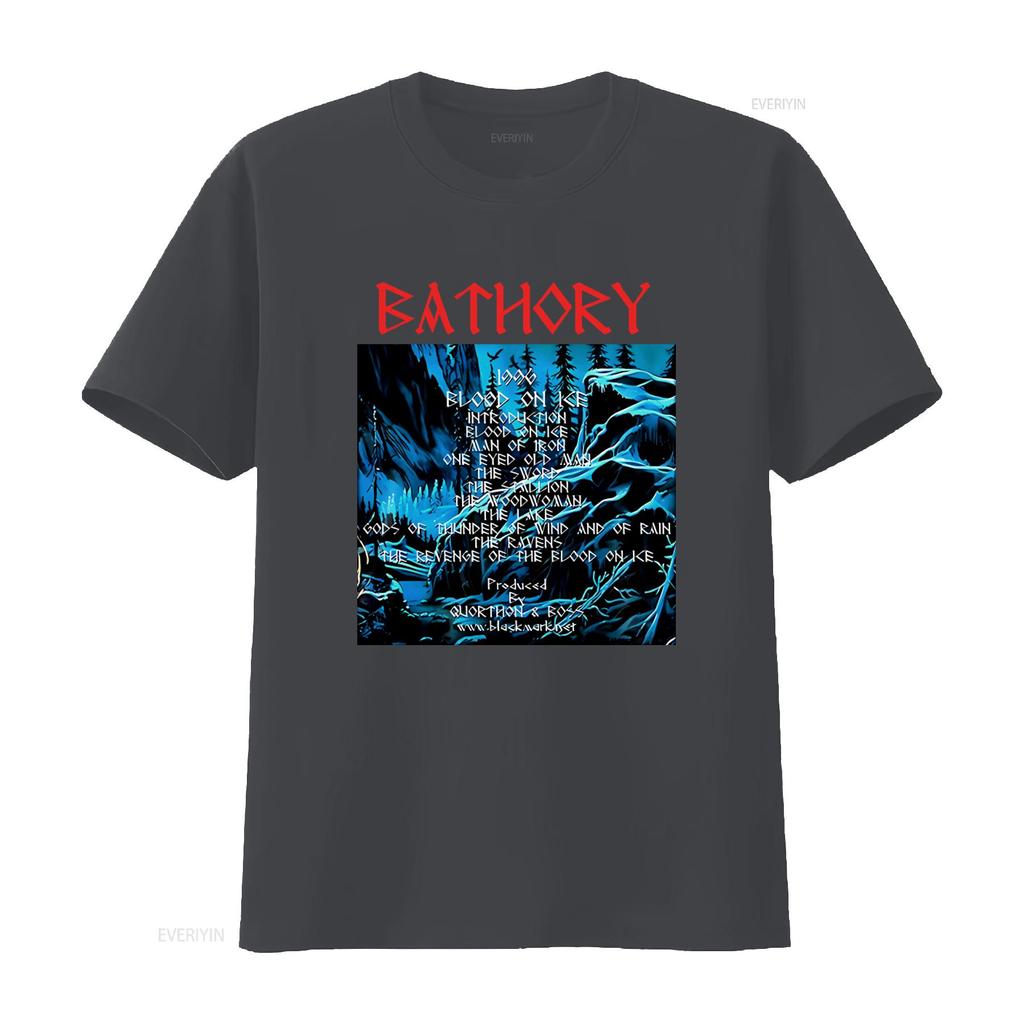 Bathory Blood On Ice Double Sided T Shirt Sizes S 3X Band Merch Rock Music vintage Washed Soft Unisex designer clothes Casual