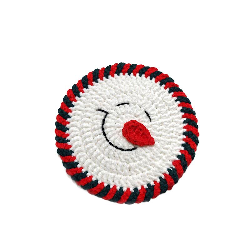 Christmas Heat-Resistant Table Protection Coasters Artistic Crochet Placemat Christmas Decorations Cute 7 Styles