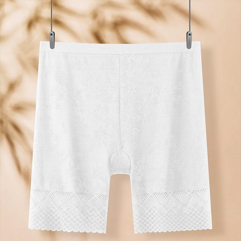 Culotte d'été pour femme grande taille, ajourée en dentelle, anti-reflet, taille haute