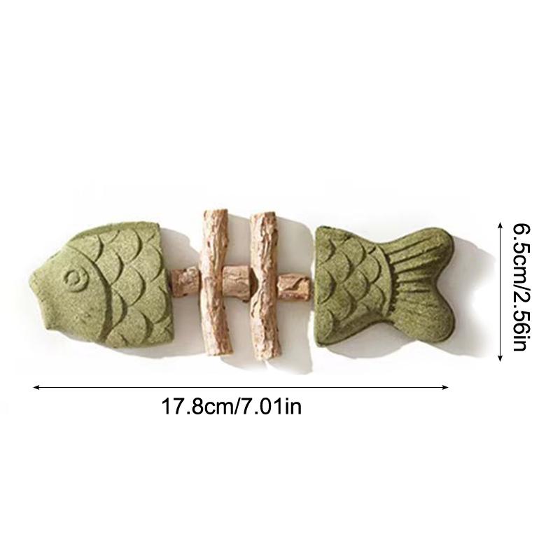 New Fix Your Cat's Dental Health,2026 New Creative Fish Bone Cat Toy,Wooden Catnip Teeth Cleaning Stick