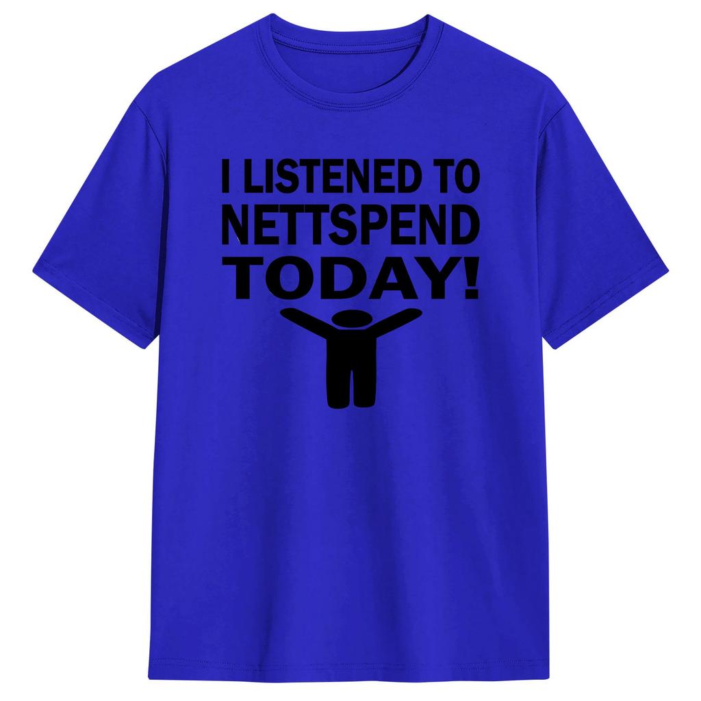 I Listened To Nettspend Today Men T Shirts Vintage Tees Short Sleeve O Neck TShirt 100 Cotton Plus Size Clothing