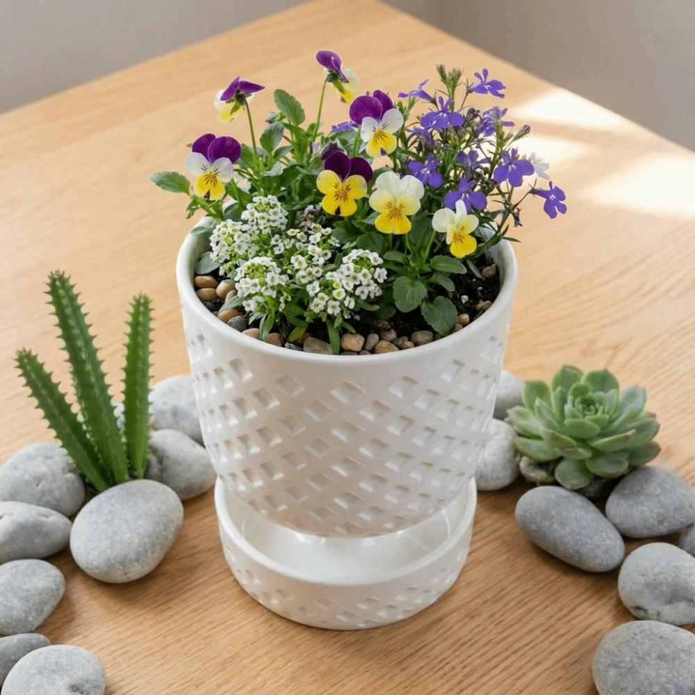 Root Control 3D Printed Flower Pot Plastic Green Onion Pots Eco-Friendly Plant Containers Indoor