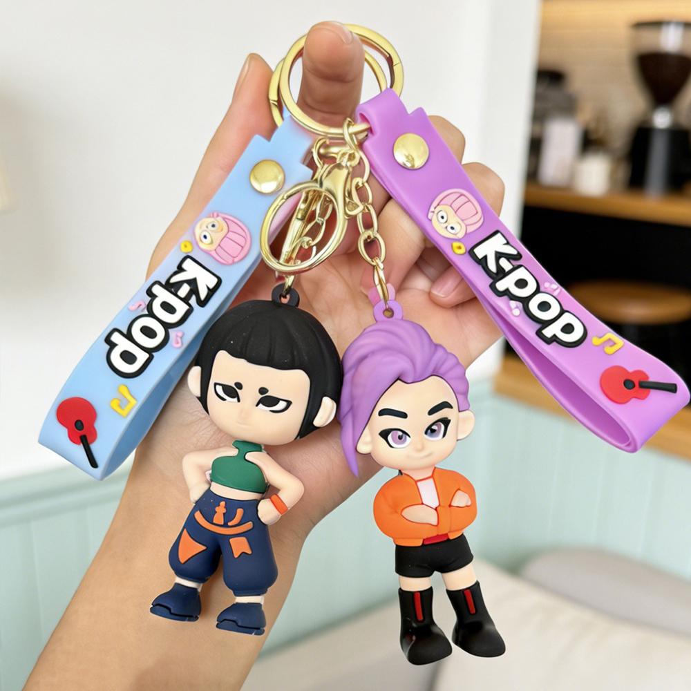 Dívky lovící démony KPOP Silikonový přívěsek na klíče Přívěsek na batoh