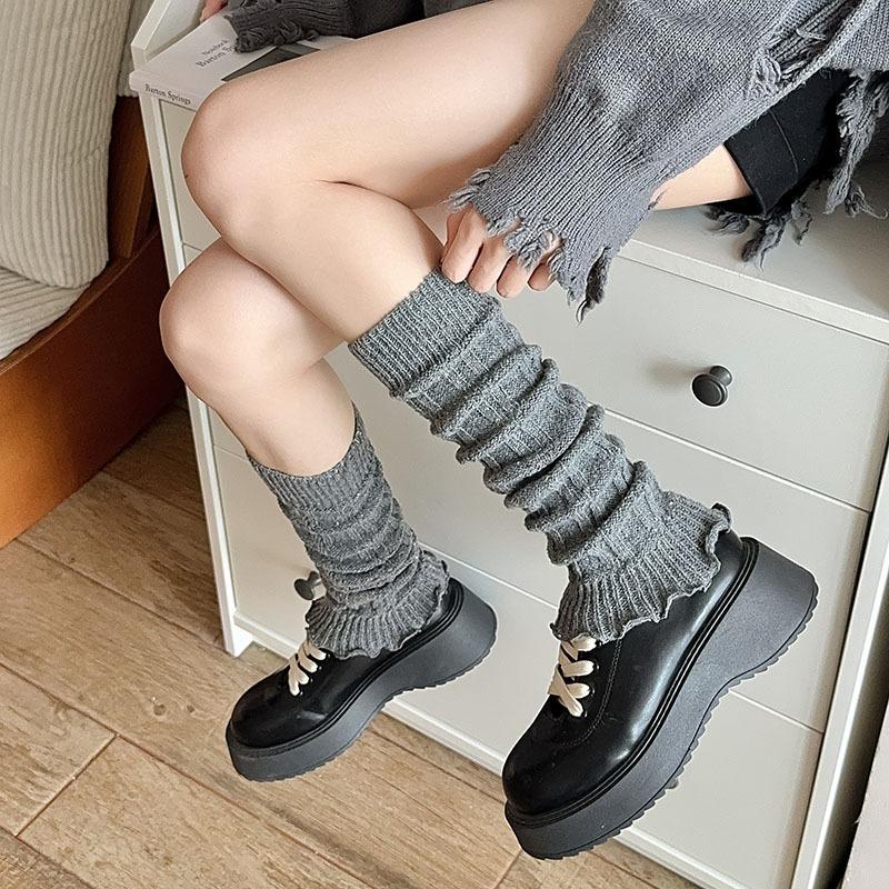 Autumn and Winter Sweet Women Leg Warmers Thin Knitted Long Heap Socks