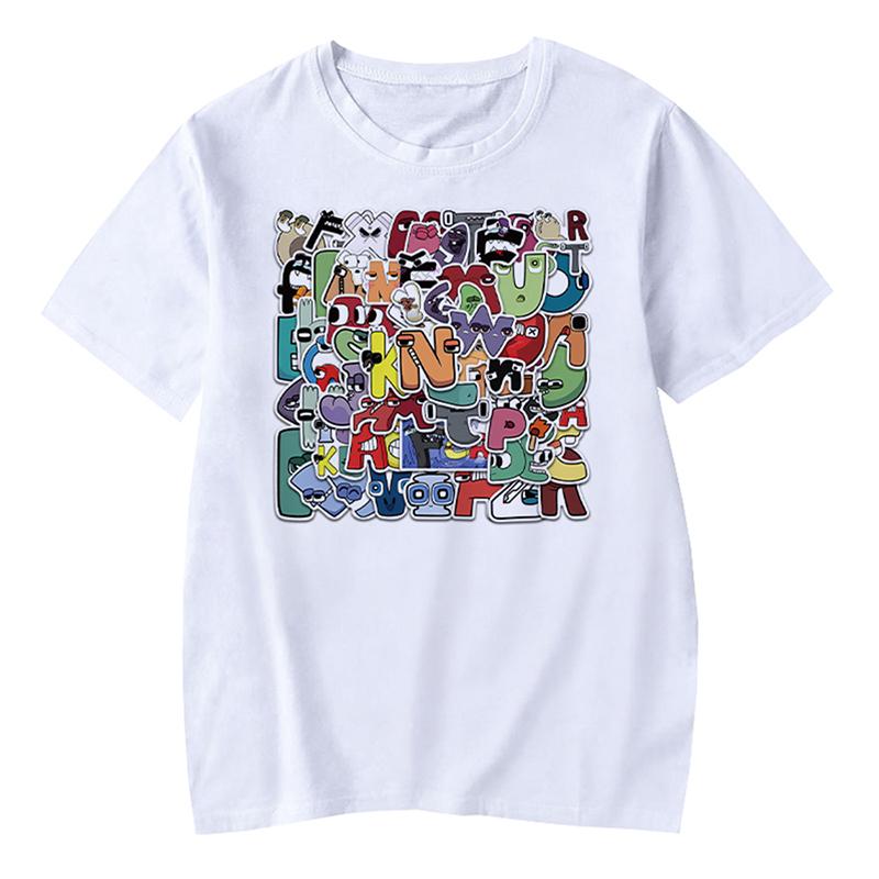 Magliette Divertenti Cartone Animato Gioco Alphabet Lore Stampa 3D Streetwear Ragazzi Ragazze Moda Casual Maglietta Oversize Bambini Ragazzo Ragazza T-shirt Top