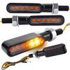 PIENSE Motorcycle Turn Signals Universal LED 2 Pcs 4 Pcs Set Sequential Mini Small Flowing (4)