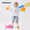 MOMOCO Boys' Short Sleeve Stripe Casual Shirt