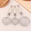 1/3Pcs 304 Stainless Steel Fine Mesh Strainer Flour Sieve Juice Filter Colander With Plastic Handle Oil Strainer Spoon