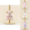 Cute Heart-shaped Bear Plush Keychain Fluffy Teddy Bag Pendant Stuffed Toy