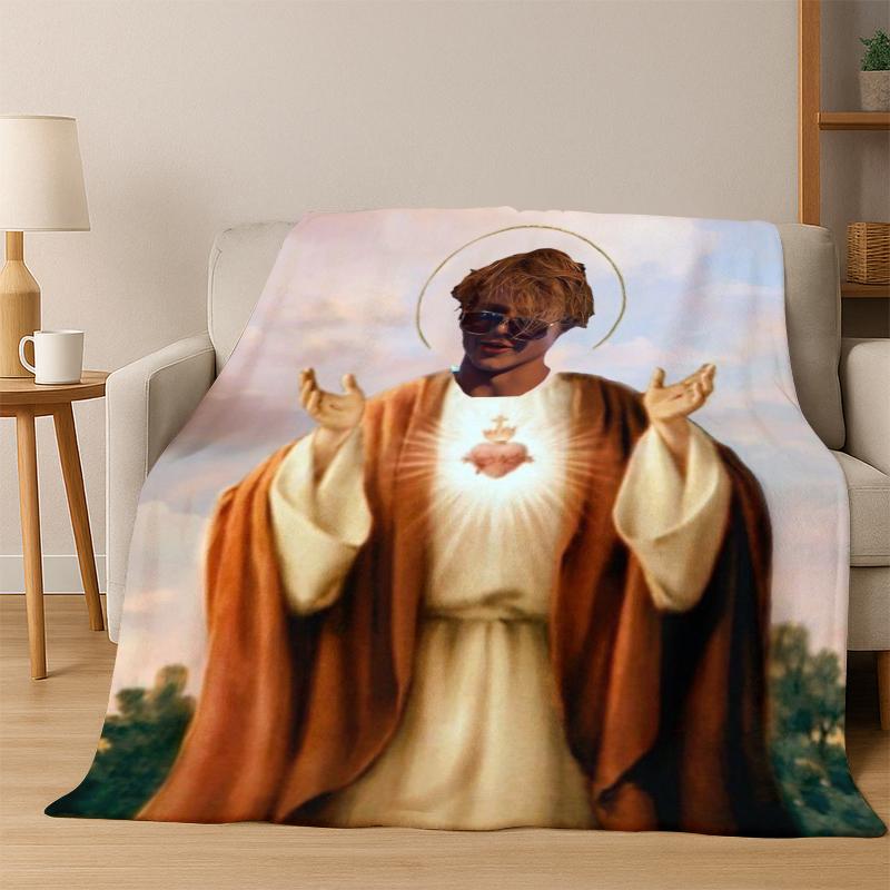 JJ Maybank Rudy Pankow Star Flannel Blanket Soft Warm Blanket Throw Blanket for Bedroom Living Room Bed Travel Picnic Gift kid 75x90cm