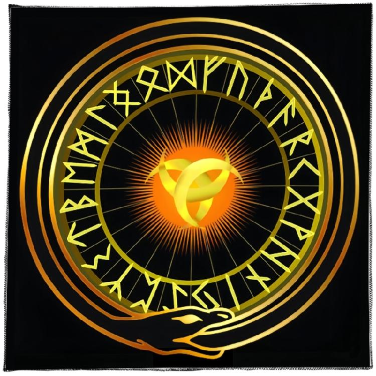 Простой узор Символы Астрология Скатерть для алтаря Квадратная Гадания Скатерть для карточного стола Ведьмовство Палубная ткань 50x50cm