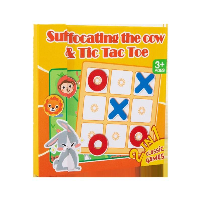 

Деревянная игра крестики-нолики XO Мини шахматная доска Интерактивная головоломка Тренировка Монтессори Ранние развивающие игрушки Подарок для детей, мальчика, девочки