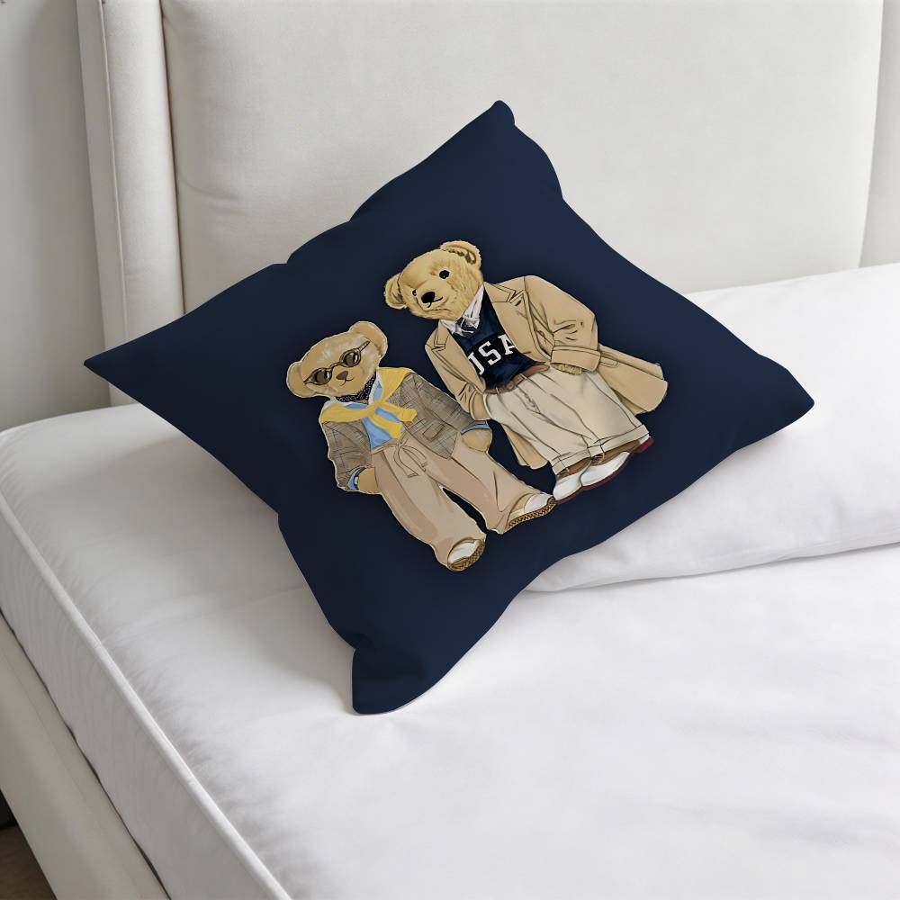 Cool Fashion BBear Fashion Square Pillow Case Durable Throw Pillow Cover for Sofa Couch Chair