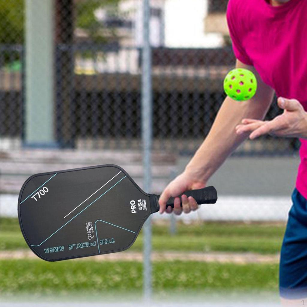 Carbon Fiber Pickleball Paddle Racket for Power Practice Rotation Green