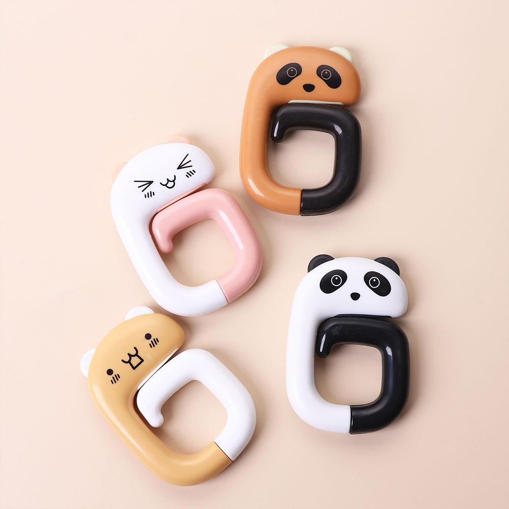 

Kawaii 1Pcs Animal Panda Folding Hanging Handbag Hanger Table Hook Hook Key Holder Yellow Cat