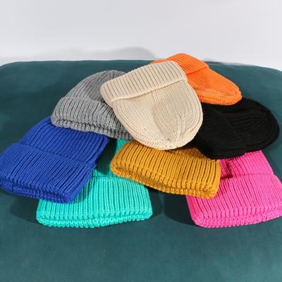 Hat for Women In Autumn and Winter Korean Style Versatile Knitted Hat Custom Embroidery Candy Color Wool Hat Warm Cold Hat Men's Trendy