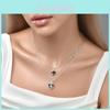 Heart Shaped Double Layer Necklace With Gold Plated Cubic Zirconia For Women