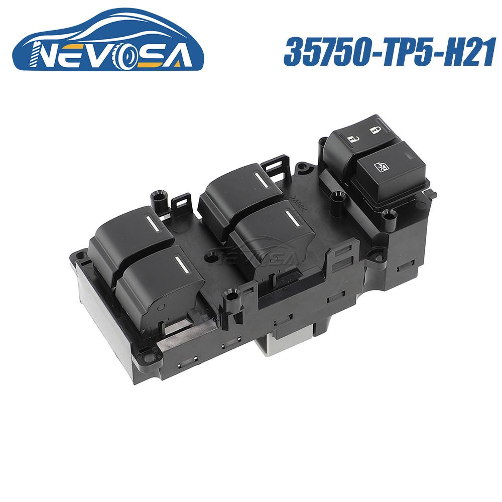 NEVOSA 35750-TP5-H21 For Honda Acura TSX 2009 2012 ACCORD Window Switch Left Driver Button 35750-TZ8-H01 5760-TP5-H11 35750-TP5-H21