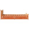 Vidaxl Bed Frame Without Mattress, Waxed Brown, 100X200 Cm, Solid Pine