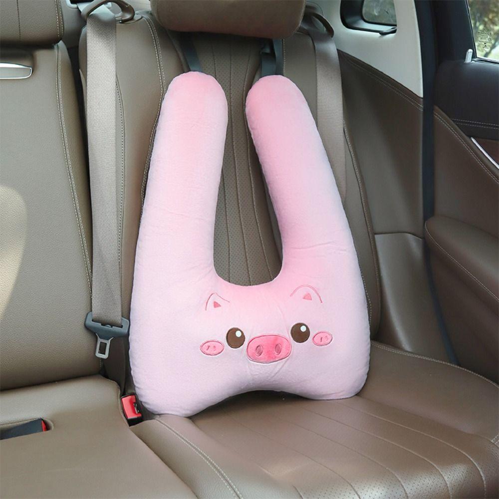 Cartoon Car Seat Cushion Comfortable Seat Belt Cover Kids Car Pillow  Relieve Seat Belt Pressure