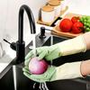 2026 New Thick Waterproof Latex Kitchen Gloves, Mint Green, Suitable for Dishwashing, Cleaning and Household Rubber Gloves