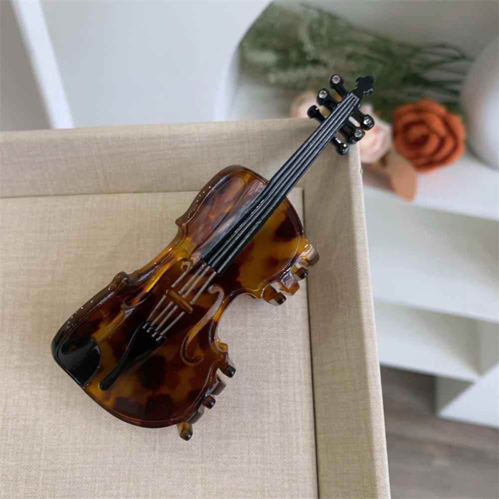 Video Tape Acetate Guitar Hair Claw Acetic Acid Big Shark Clip Personalized Music Hair Clip  Female