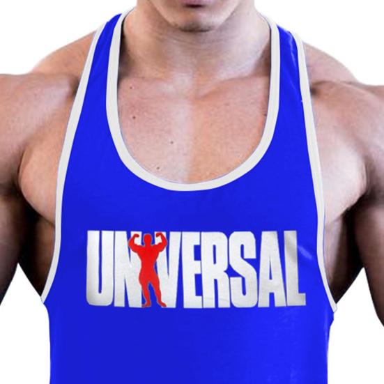 O-Neck Sleeveless Men Vest Breathable Summer Letter Print Fitness Vest Top Sportwear