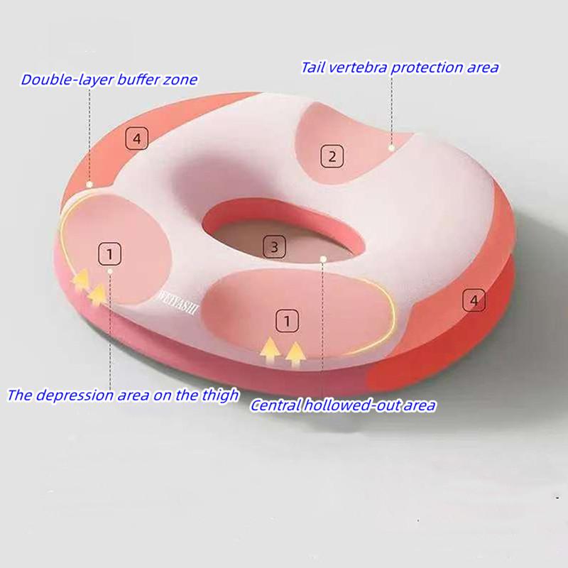 Travel Seat Cushion Memory Foam U-Shaped Pillow for Chair Cushion Pad Car Office Hip Support Massage Orthopedic Pillow