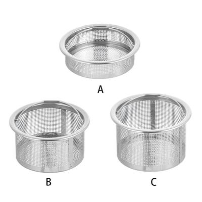 Steel Stuff Cover Waste Drainer Colander Plug Filter Basket Food Hair Stopper Sink Strainer