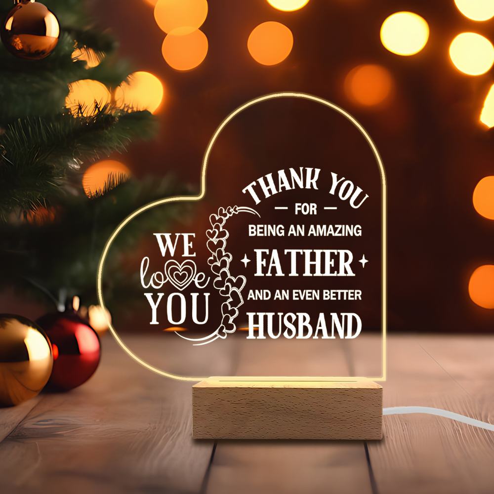 

1PC Acrylic Luminous Ornament Photography Accessories, USB Base, Husband Gift, Anniversary/Valentine Figurines Plastic чистый