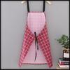 White Fang Plaid Apron with Pockets, Neck Strap, for Cafes, Cooking Classes, Men's and Women's, EP002 (Blue)