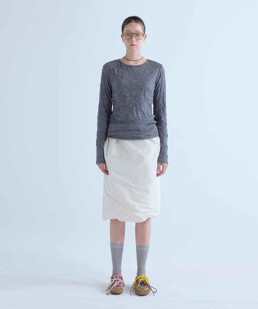 VOYONN Cape Crinkle Long Sleeve T-Shirt 0203