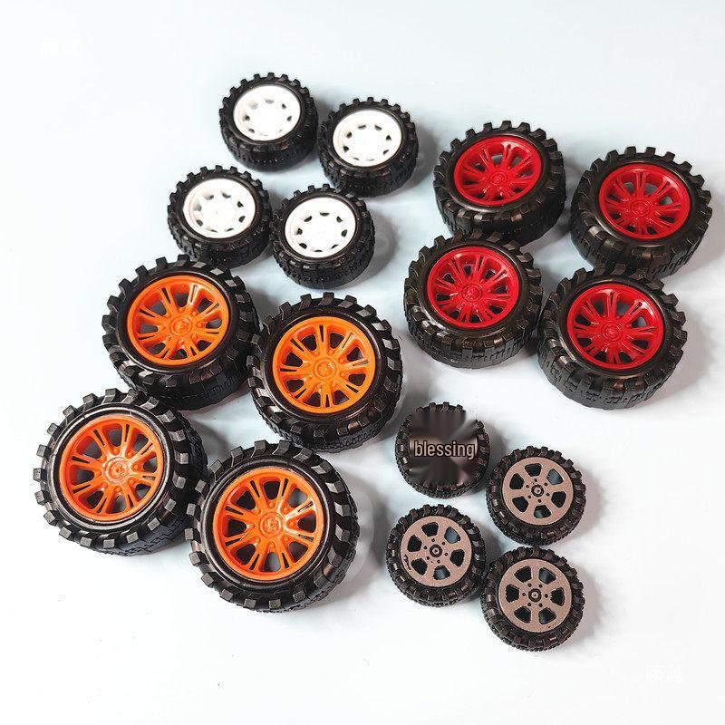 4WD Toy Car with Plastic Wheels - 2mm Tire Models for DIY Projects (4 Types)