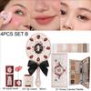 Flower Knows Erdbeer-Cupid Samtige Matte Lippencreme Gepresstes Puder Flüssiges Rouge Set Langanhaltendes Leichtes Make-up