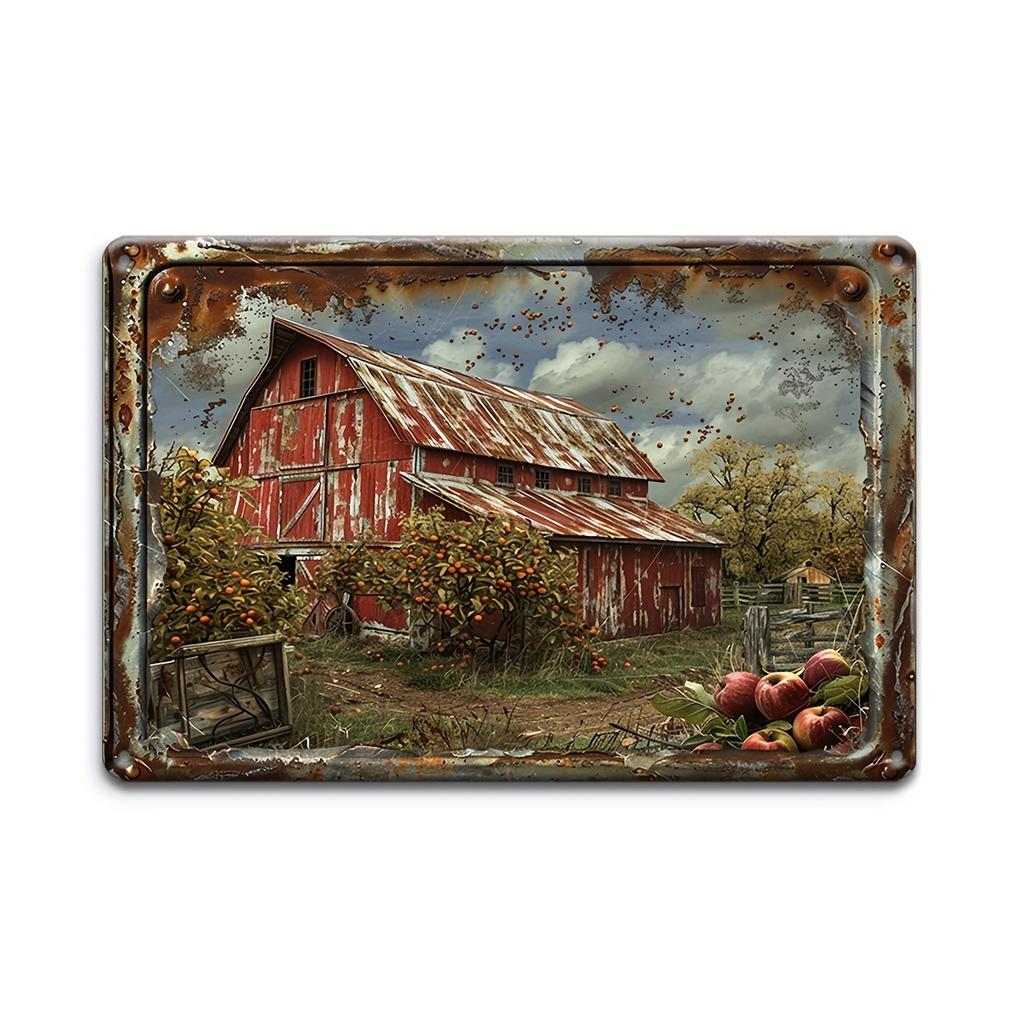 Vintage 3D Vegetables and Fruits Metal Tin Sign Plaque Decorative Plates for Farm Club Man Cave Bar Home Hotel Cafe Wall Decor