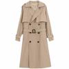 2025 Autumn Mid-Length British Korean Over-the-Knee Trench Coat for Women