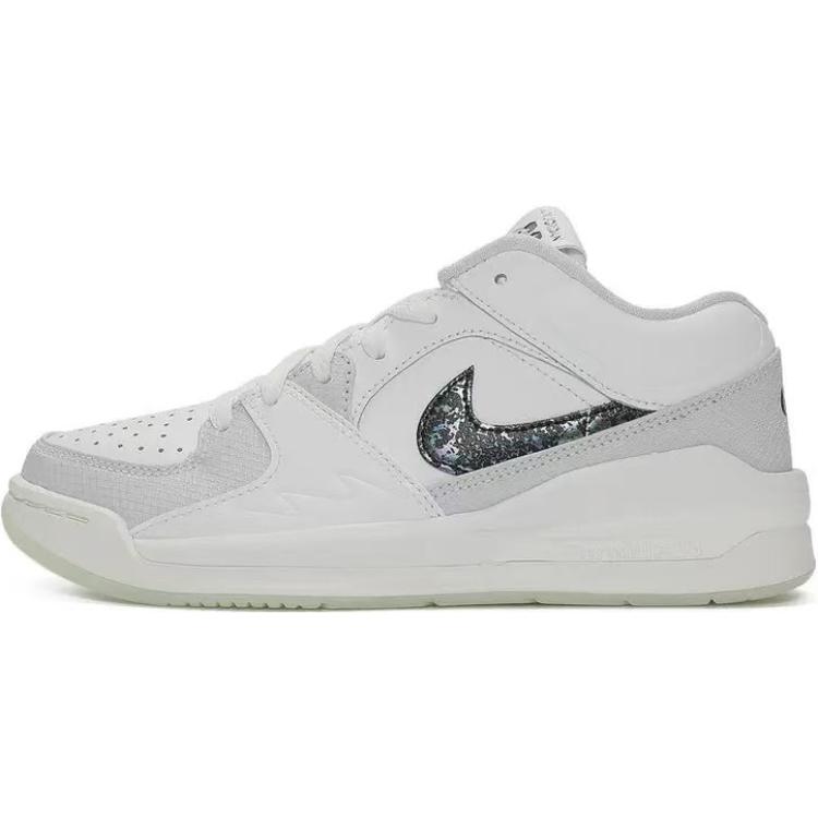 

New Jordan Stadium 90 Anti Slip Wear Resistant Low Top Children s Basketball Shoes White HV4298-100 36.5