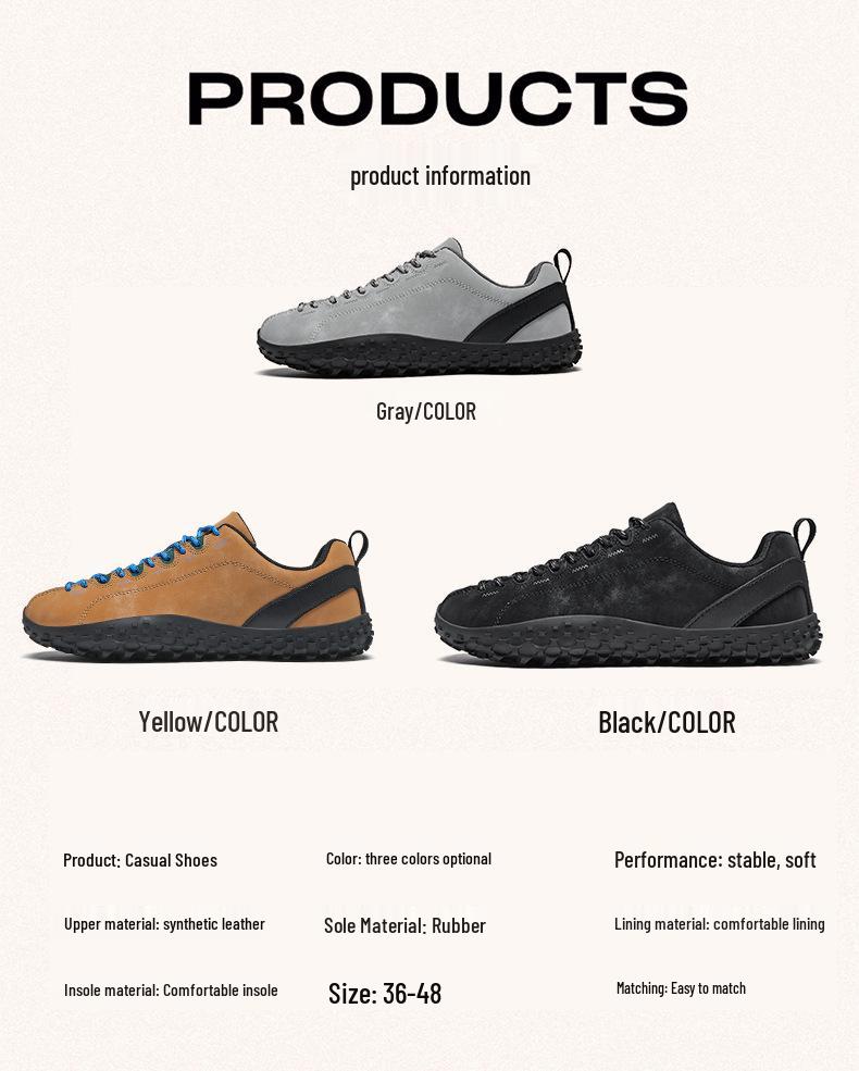 Extra Large Size 48 Wear-resistant Non-slip Hiking & Camping Shoes for Couples