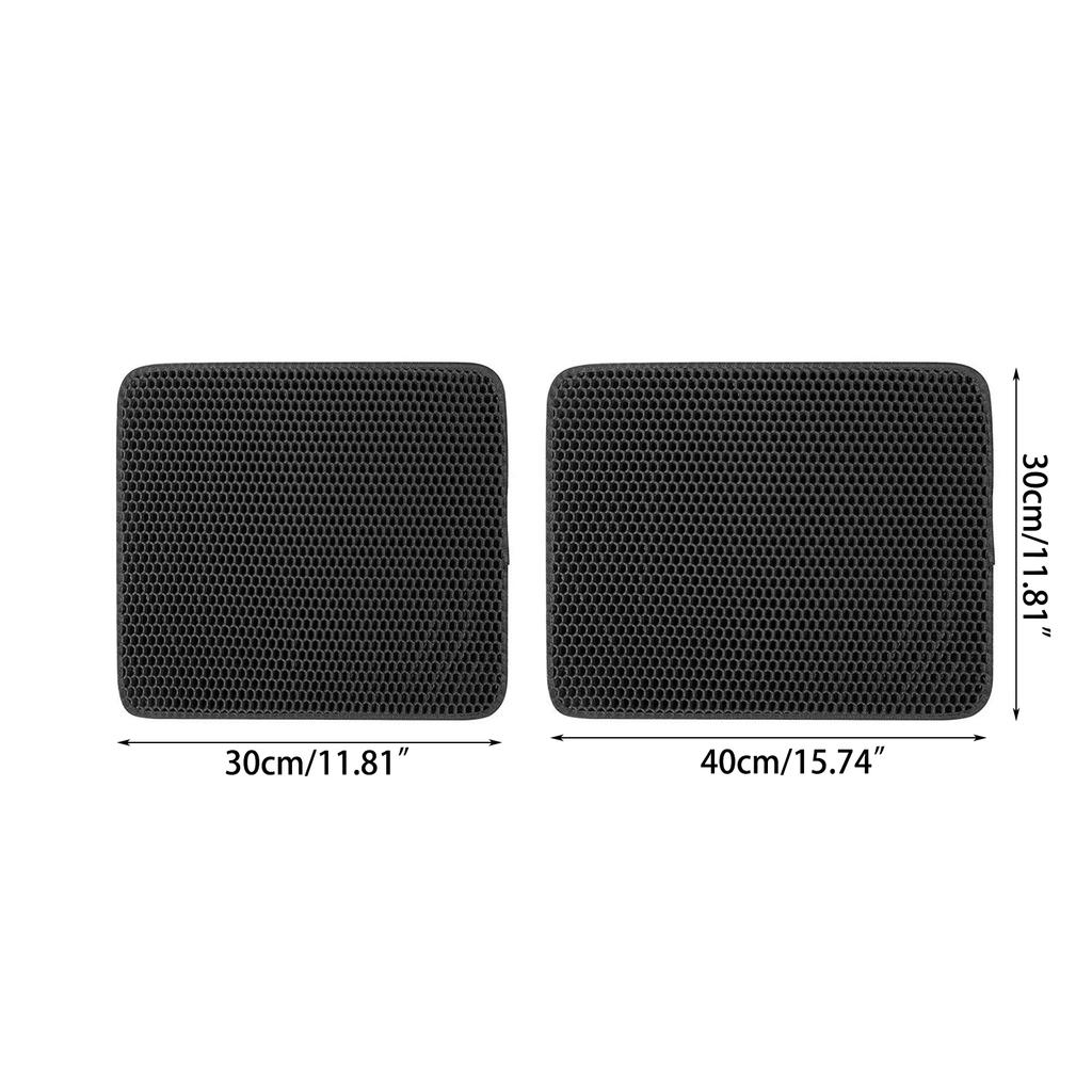 Wasserdichte Katzenstreumatte für Haustiere, EVA-Katzenstreu-Auffangmatte für Katzentoiletten im Innenbereich, rutschfeste Unterseite, weniger Abfall