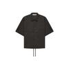 Fall/Winter 22 Nylon Short Sleeve Shirt With Tag Detail Unisex Tops Off-Black FOG-FW22-626
