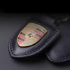 PU-Leder Auto-Schild Schlüsselanhänger Styling Schlüsselanhänger Anhänger für Porsche Cayenne Panamera Macan 911 Taycan Boxster Cayman 918 Pajun