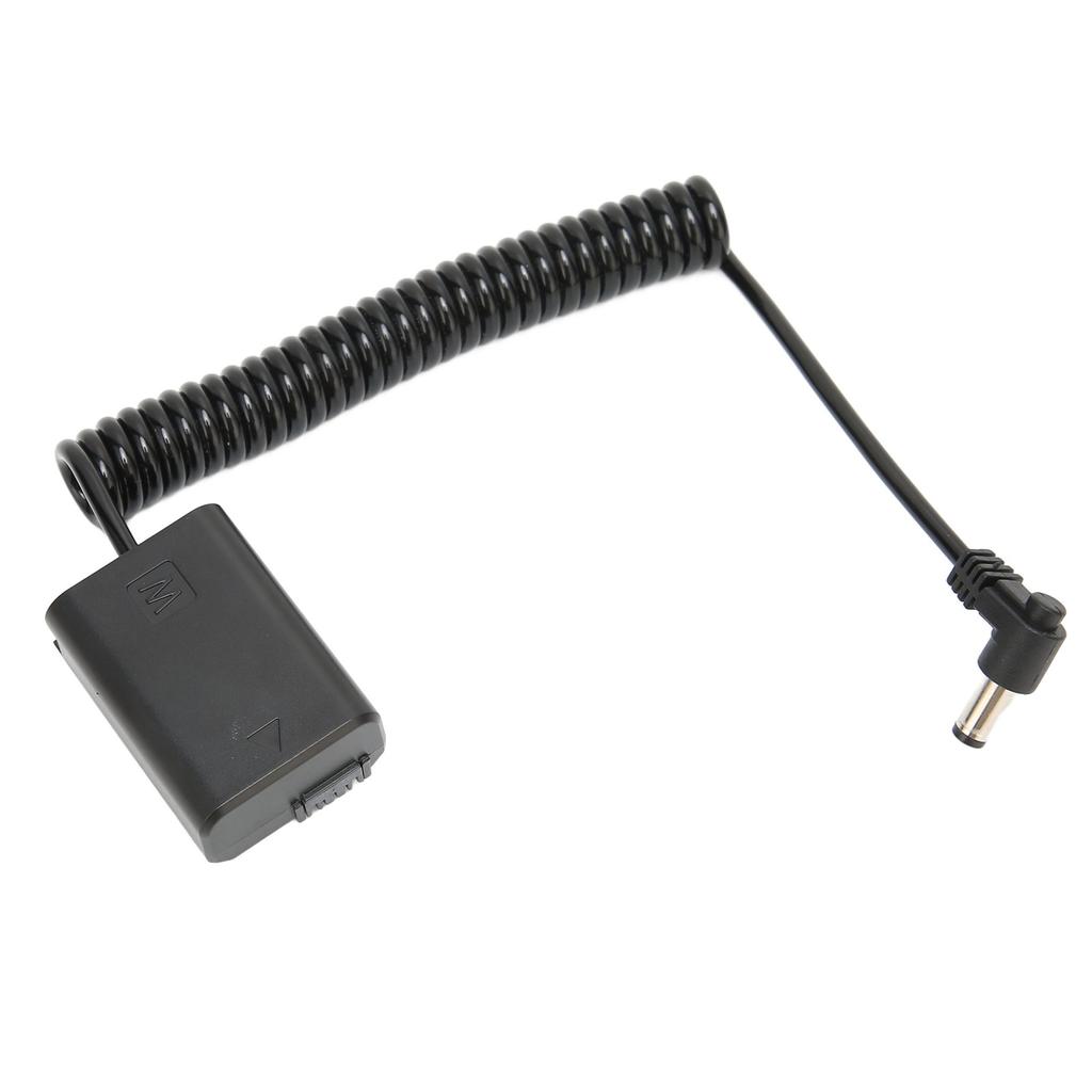 NPFW50 DC Coupler Full Decoding Dummy Battery Power Cable Adapter with Spring Connection Line for Sony A7 A7R A7S A7II