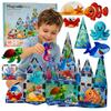 Set of Magnetic Construction Blocks 3D Large Panels Sea World 40 pcs.