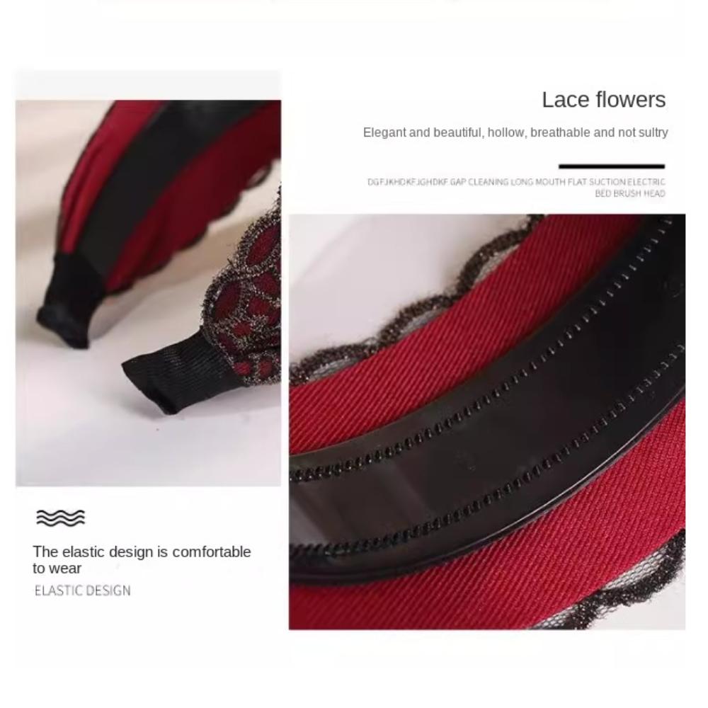 Non Slip Mesh Flower Headband Eliminate Hassle Head Wrap Temperament Mother Lace Hairbands  Daily