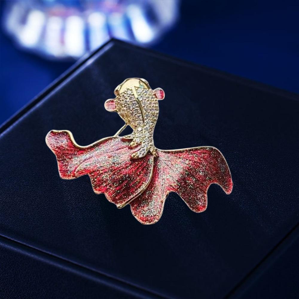 

Изысканная креативная простая брошь в виде золотой рыбки, женский корсаж с высоким чувством кои, темперамент, универсальное пальто, булавка, аксессуары